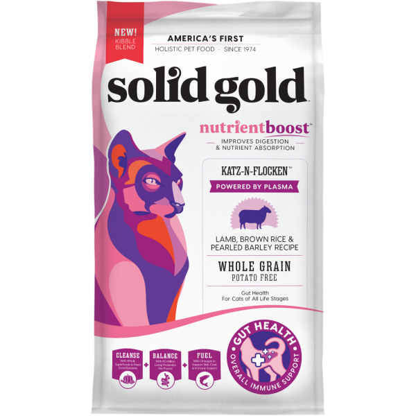 Solid Gold NutrientBoost Katz-N-Flocken with Lamb, Brown Rice & Pearled Barley Dry Cat Food For Discount