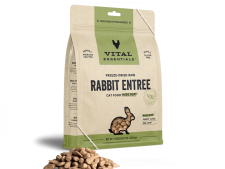 Vital Essentials Grain Free Rabbit Mini Nibs Freeze Dried Raw Food for Cats Online Hot Sale