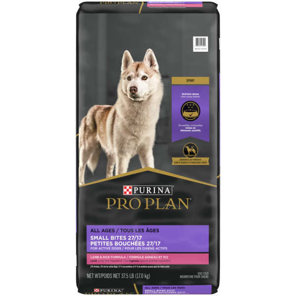 Purina Pro Plan All Ages Sport Small Bites 27 17 Lamb & Rice Formula Dry Dog Food Online now