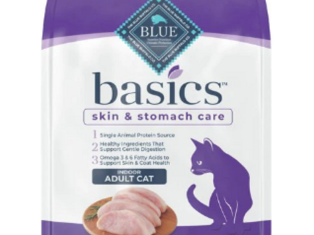 Blue Buffalo Basics Skin & Stomach Care Grain-Free Indoor Adult Turkey & Potato Recipe Dry Cat Food Online Hot Sale