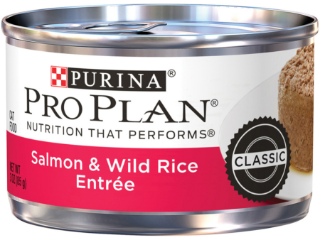 Purina Pro Plan Pate Salmon & Wild Rice Entree Wet Cat Food Fashion