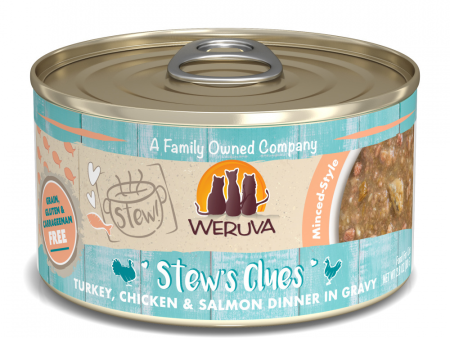 Weruva Classic Cat Stews! Stew s Clues with Turkey Chicken & Salmon in Gravy Canned Cat Food Supply