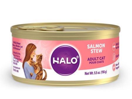 Halo Holistic Grain Free Adult Salmon Stew Canned Cat Food Online