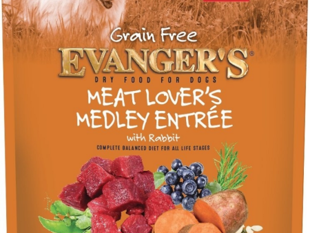 Evangers Grain Free Meat Lover s Medley with Rabbit Dry Dog Food For Discount