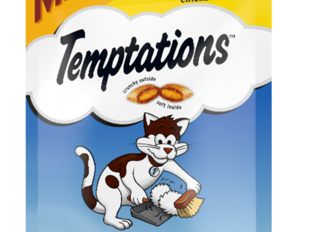 Temptations Indoor Care Crunchy and Soft Cat Treats, Chicken Flavor Cat Treats Supply