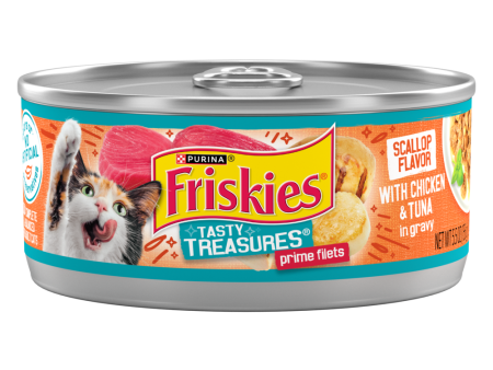 Friskies Tasty Treasures Gravy Chicken, Tuna & Scallop Wet Cat Food Hot on Sale