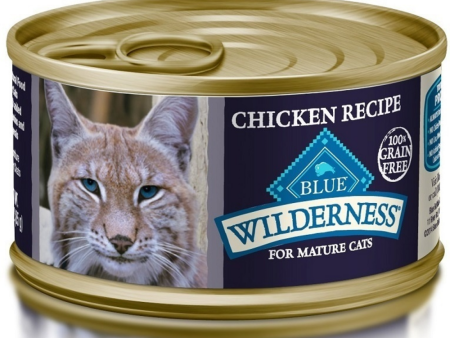 Blue Buffalo Wilderness High-Protein Grain-Free Chicken Recipe Canned Food For Mature Cats For Sale