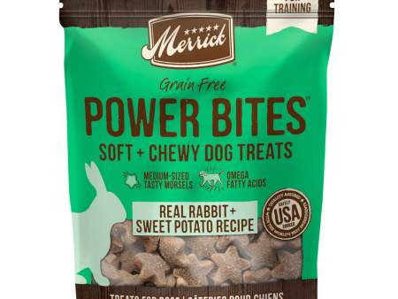 Merrick Power Bites Grain Free Rabbit Recipe Dog Treats Hot on Sale