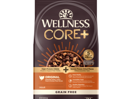 Wellness CORE RawRev Natural Grain Free Original Turkey & Chicken with Freeze Dried Turkey Dry Dog Food Supply