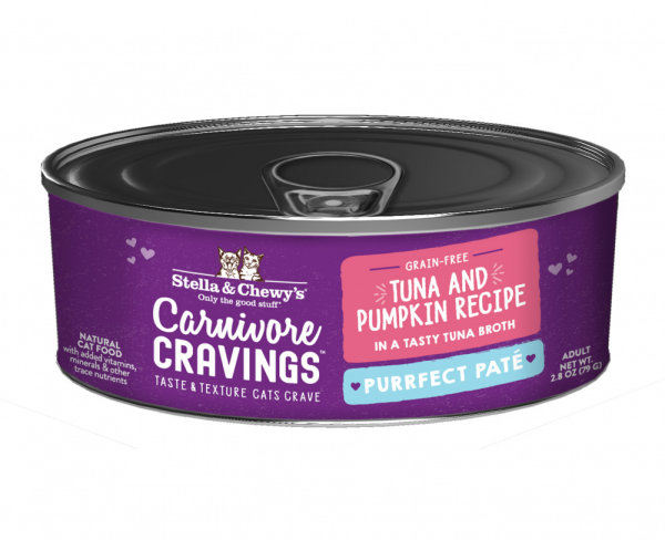 Stella & Chewy s Carnivore Cravings Purrfect Pate Tuna & Pumpkin Pate Recipe in Broth Wet Cat Food Online