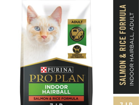 Purina Pro Plan Hairball Management Indoor Salmon and Rice Cat Food Online now