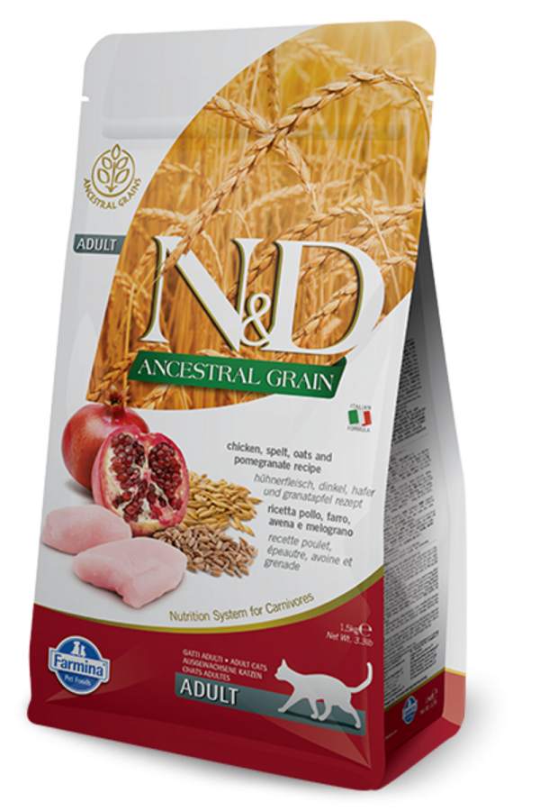 Farmina N&D Natural & Delicious Low Grain Adult Chicken & Pomegranate Dry Cat Food Cheap