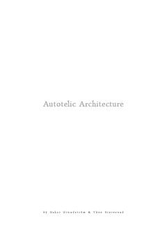 Autotelic Architecture on Sale